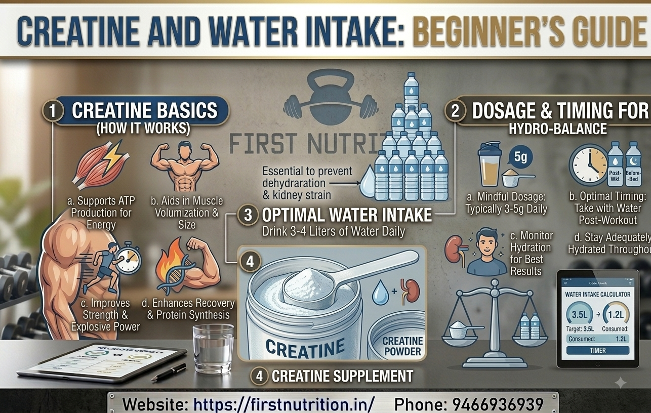 Creatine and Water Intake: Beginner's Guide